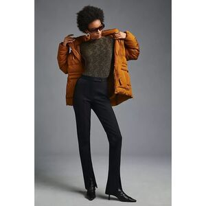 Maeve Anthropologie Ankle-Zip Black Stretch Skinny Pants size 0